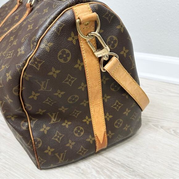 Louis Vuitton Keepall Bandoulière 55 Monogram Large Travel Bag - Picture 2 of 15